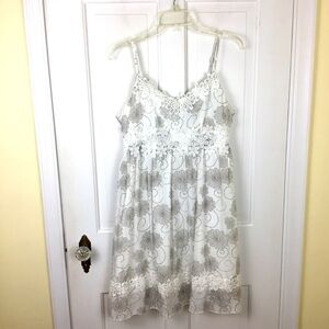 J Gee Babydoll Floral Dress Y2K Boho